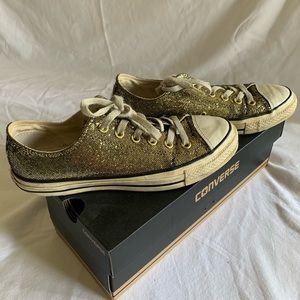 Gold and Cream Converse
